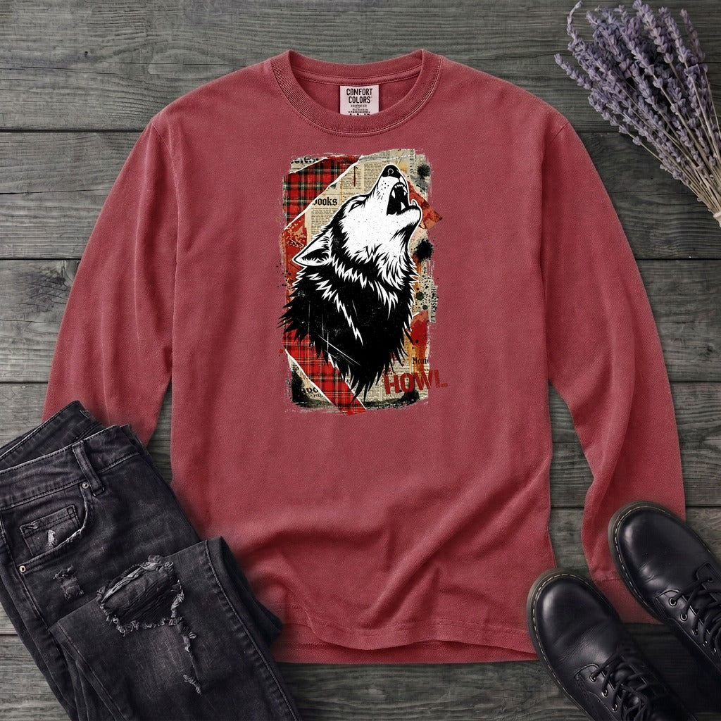 Grunge Howl Collage Long Sleeve T-Shirt