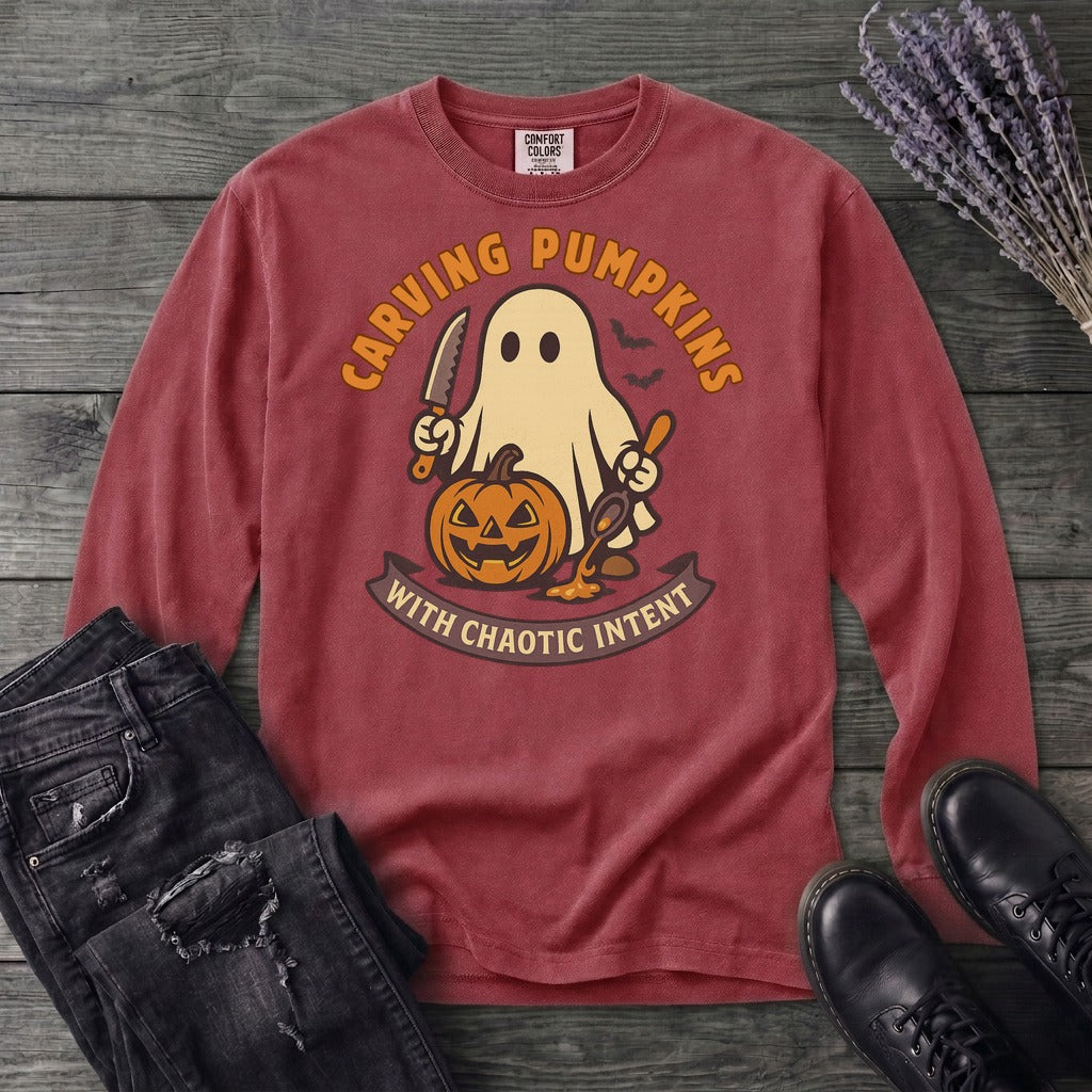 Carving Pumpkins Chaotic Long Sleeve T-Shirt