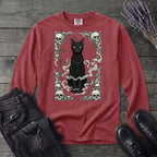 Cat Skull Card Long Sleeve T-Shirt
