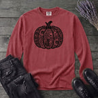 Linocut Pumpkin Long Sleeve T-Shirt