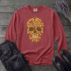 Candy Corn Skull Long Sleeve T-Shirt