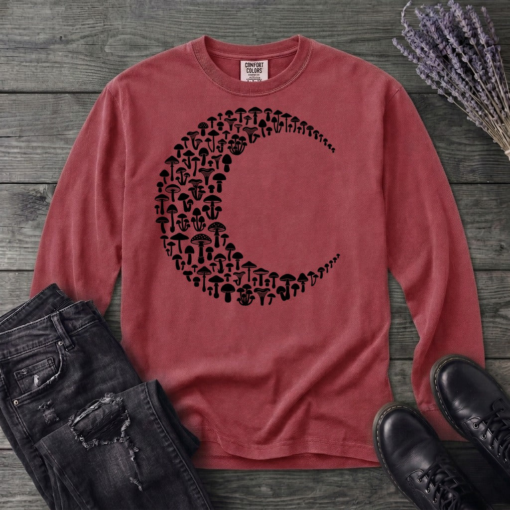 moonlit mushrooms Long Sleeve T-Shirt