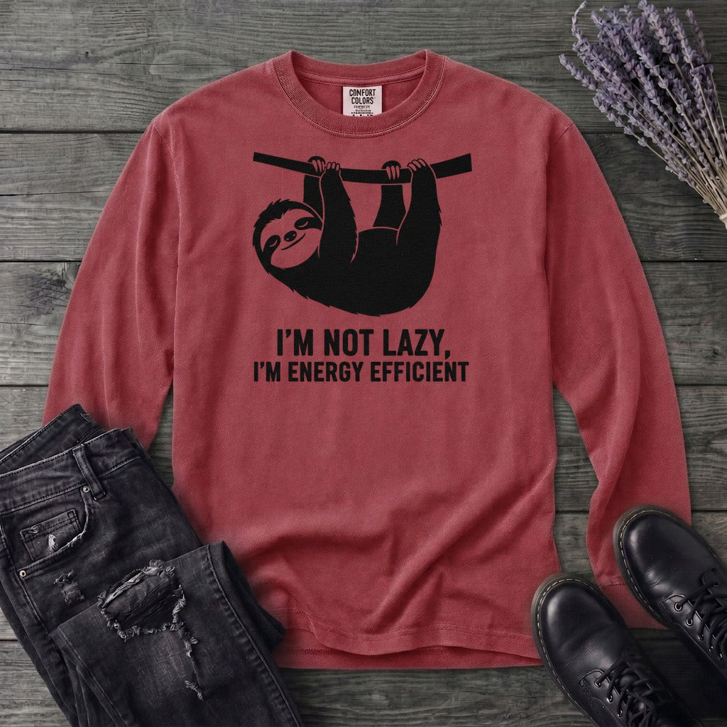 Im Not Lazy Im Energy Efficient Long Sleeve T-Shirt