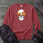 Fall Leaf Skull Long Sleeve T-Shirt
