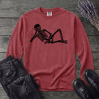 Lounging Skeleton Long Sleeve T-Shirt