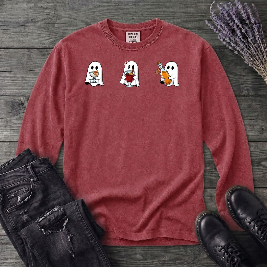 Ghosts With Booze Long Sleeve T-Shirt