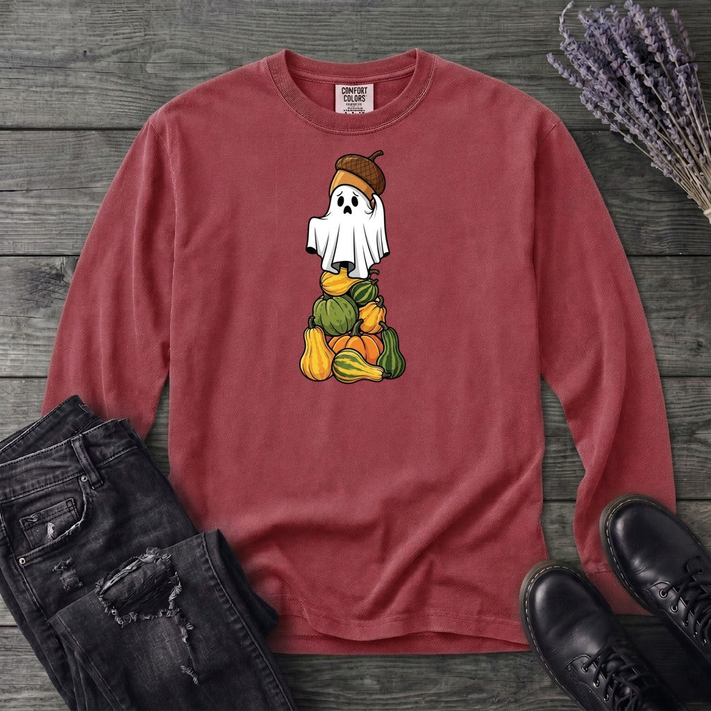Stacked Squash Ghost Long Sleeve T-Shirt