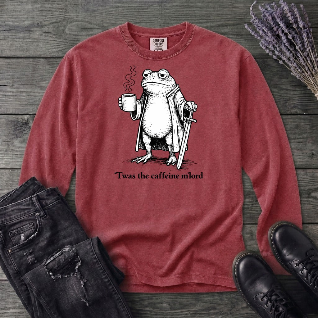 Twas The Caffeine Long Sleeve T-Shirt
