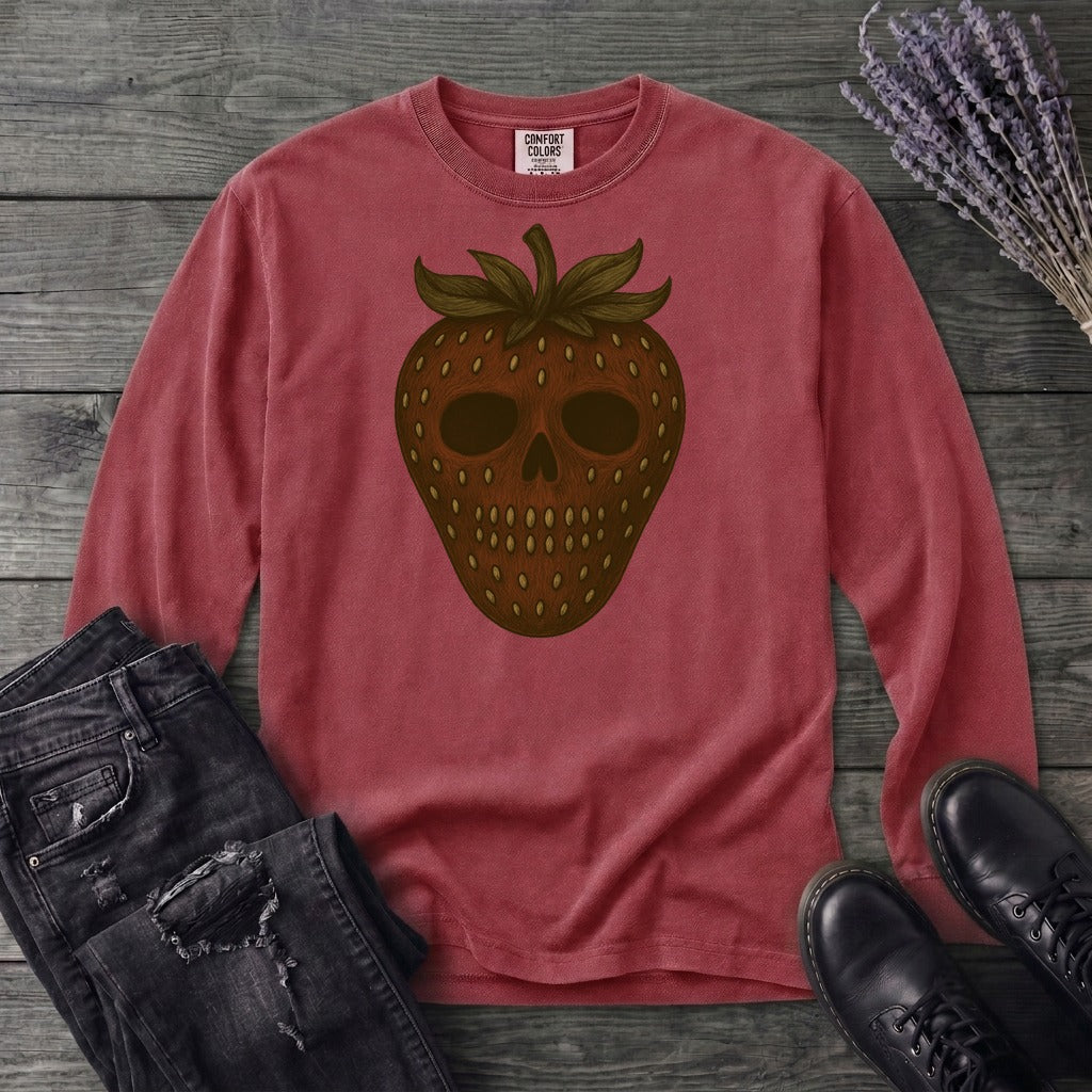 Strawberry Skull Long Sleeve T-Shirt