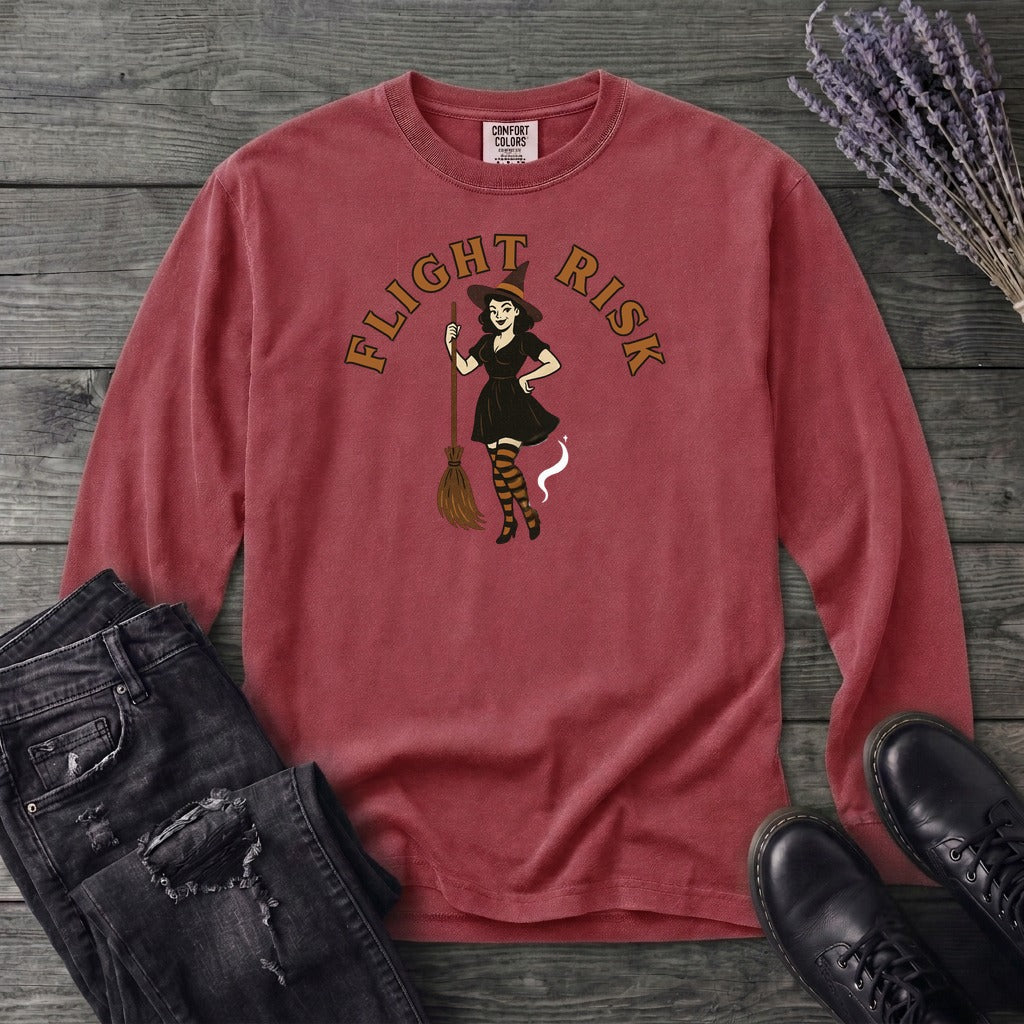 Witch Flight Risk Long Sleeve T-Shirt