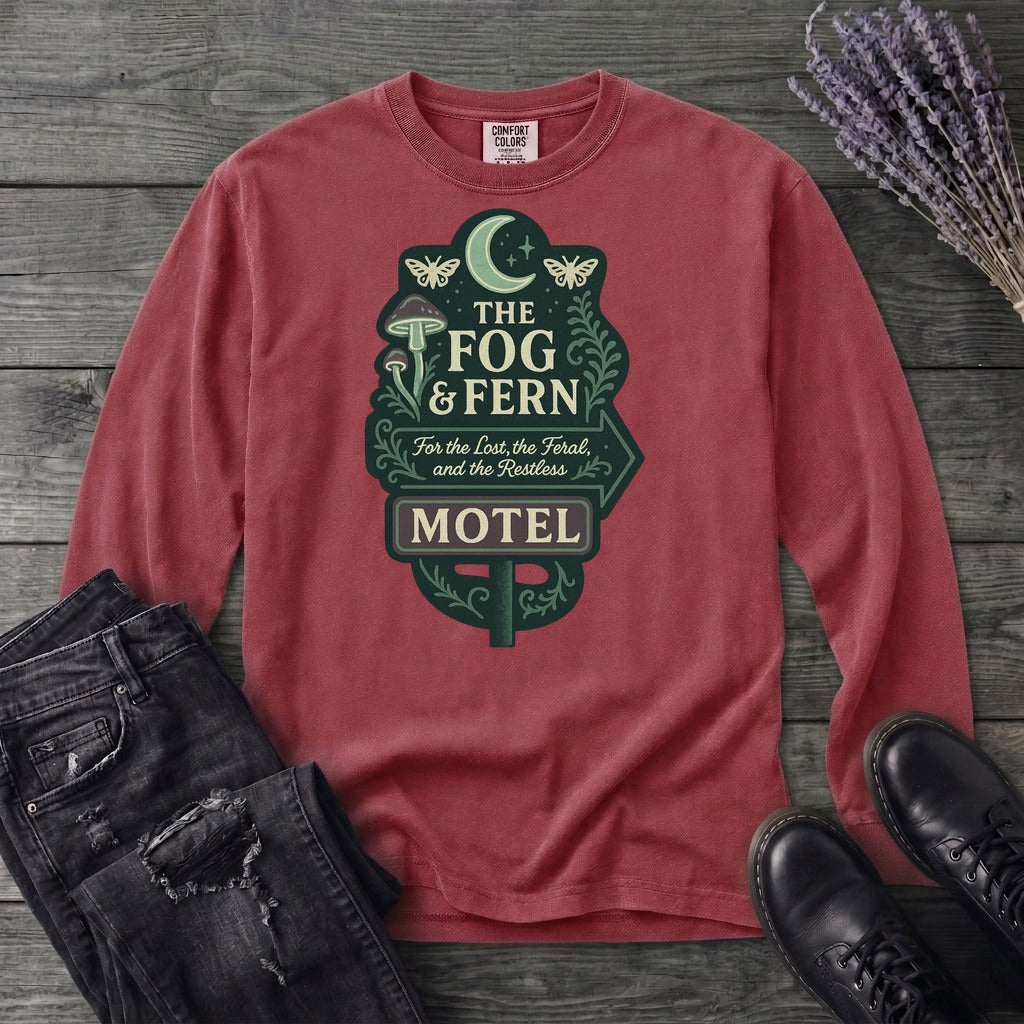 The Fog And Fern Motel Long Sleeve T-Shirt