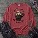 Escaping Reality One Sip At A Time Long Sleeve T-Shirt