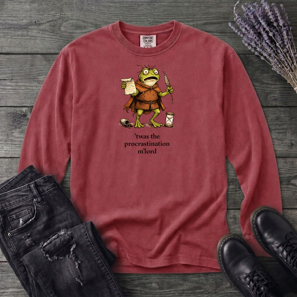 Twas The Procrastination Long Sleeve T-Shirt