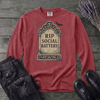 RIP Social Battery Long Sleeve T-Shirt