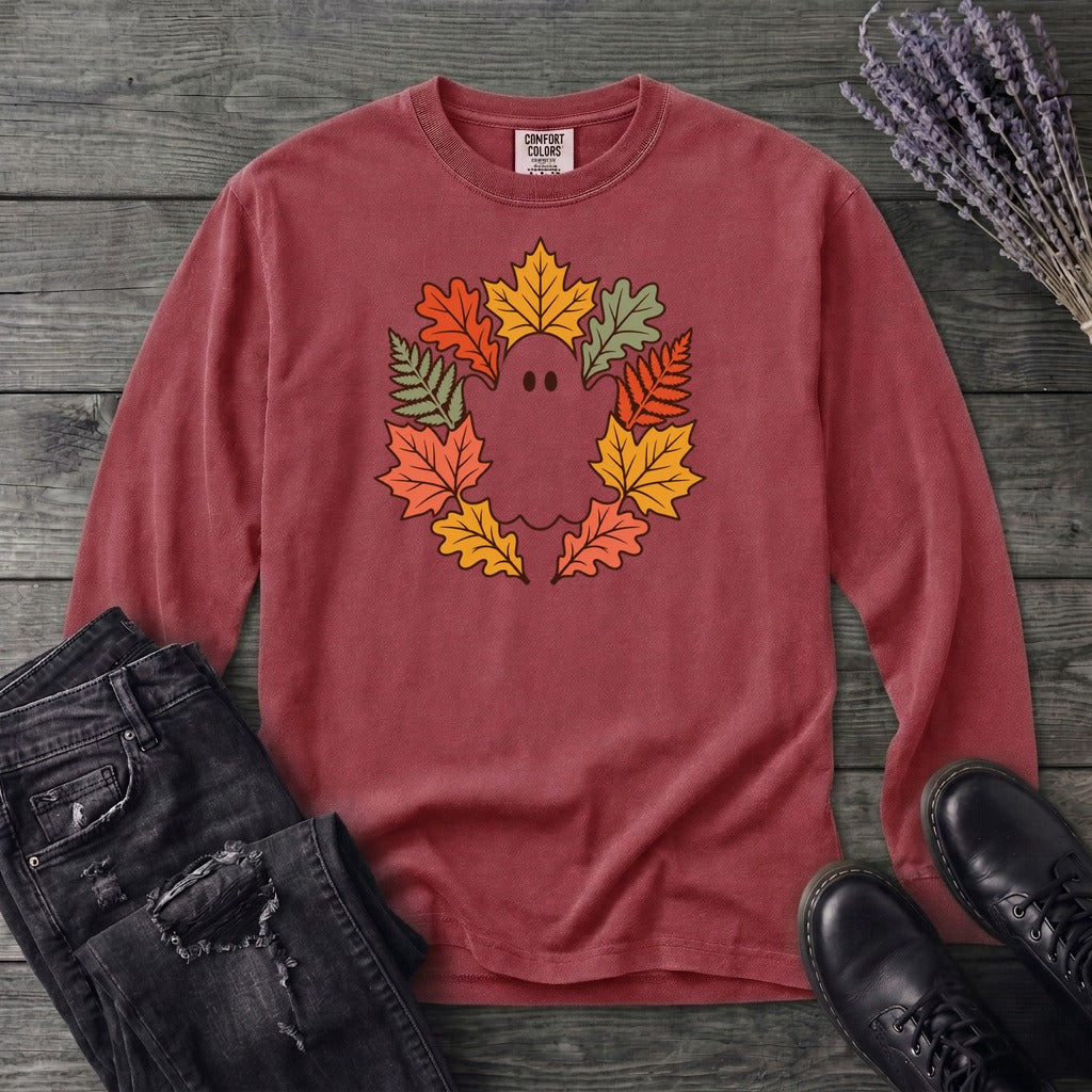 Ghost In The Leaves Long Sleeve T-Shirt