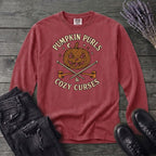 Pumpkin Purls And Cozy Curses Long Sleeve T-Shirt