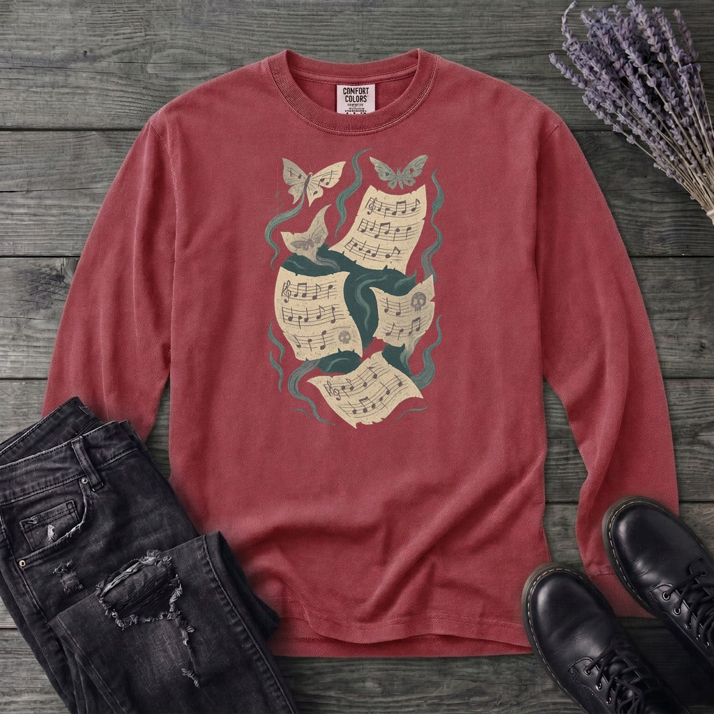 Spectral Sheet Music Long Sleeve T-Shirt