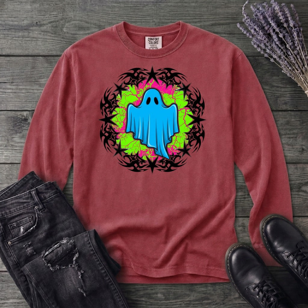Grunge Star Ghost Long Sleeve T-Shirt