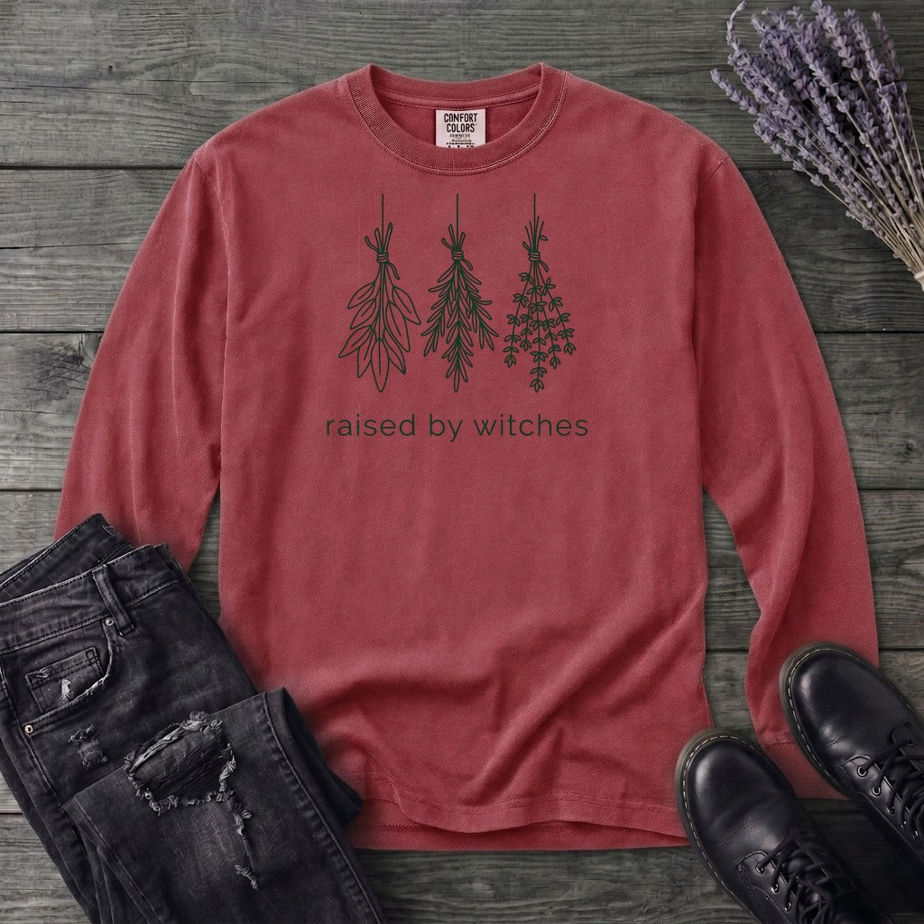 raised by witches minimal Long Sleeve T-Shirt