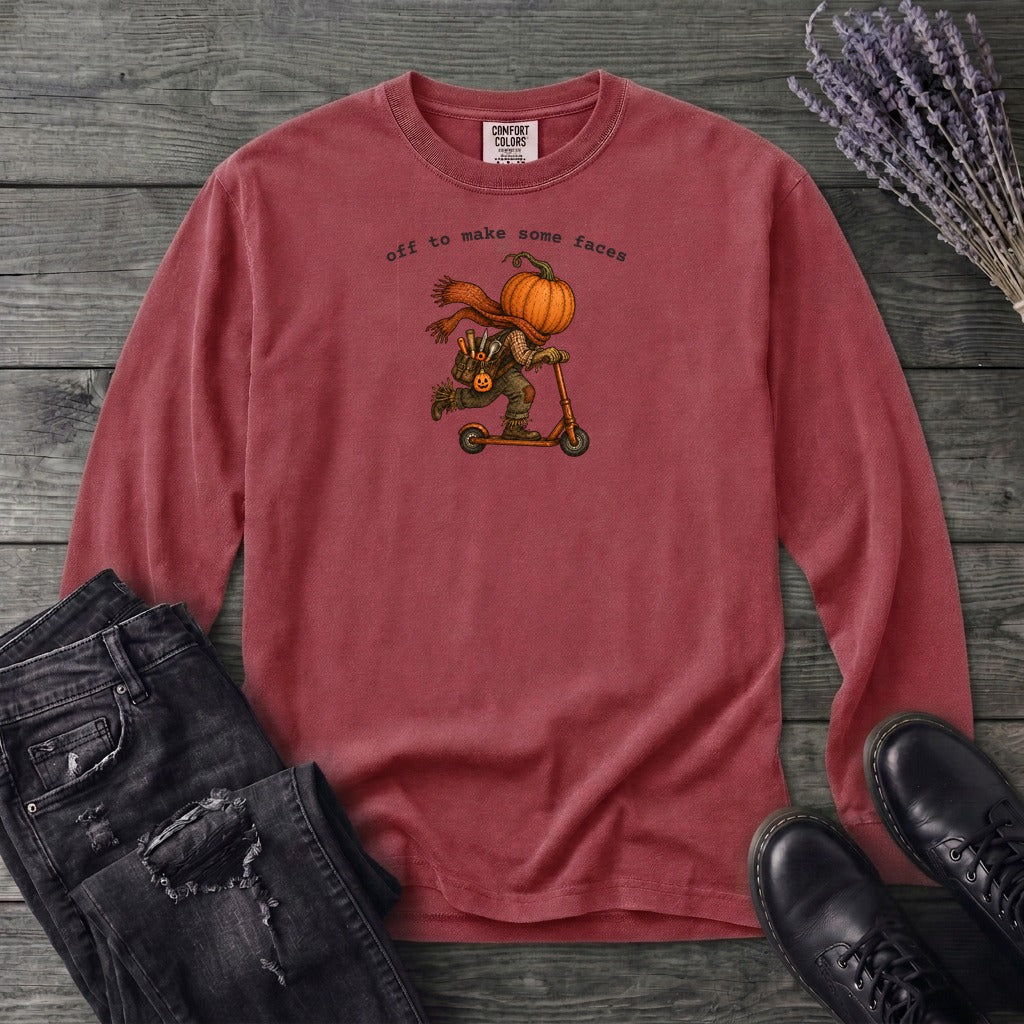 Off To Make Some Faces Long Sleeve T-Shirt