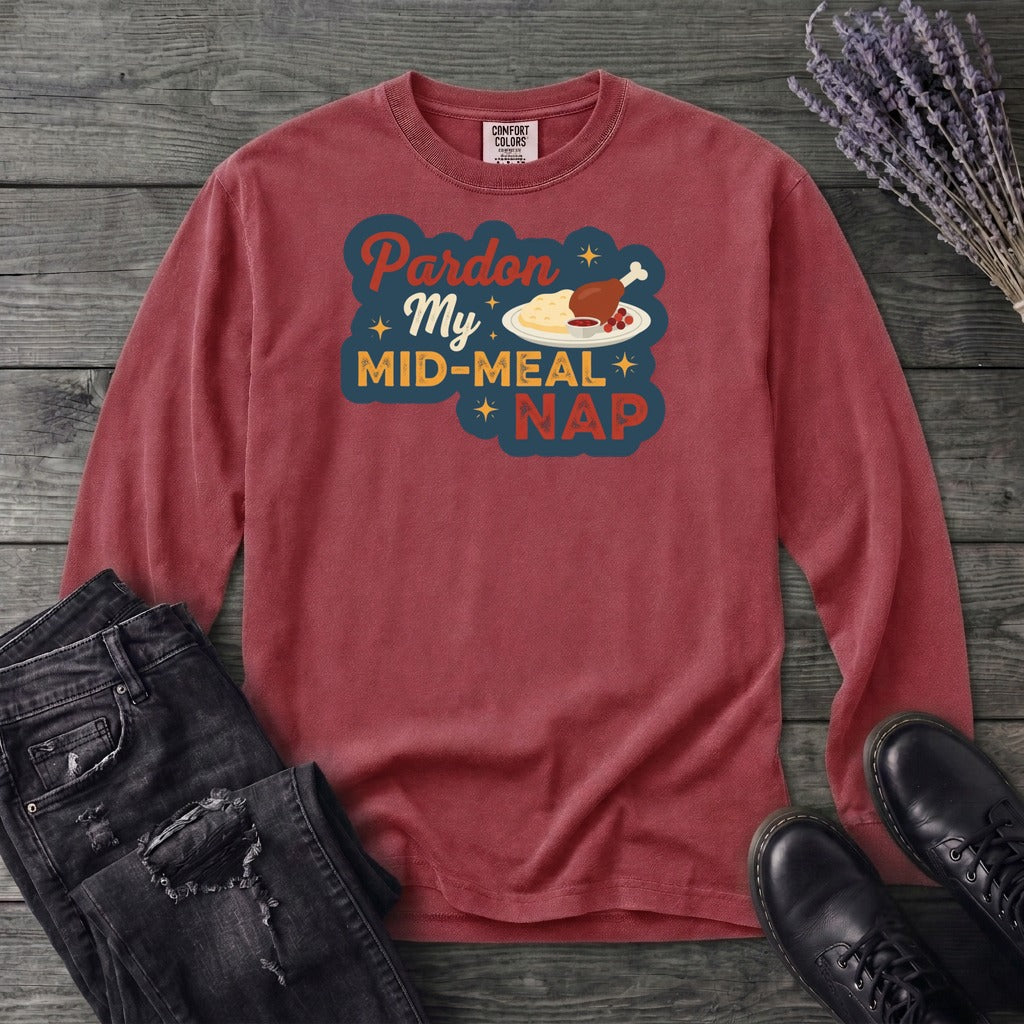 Mid Meal Nap Long Sleeve T-Shirt