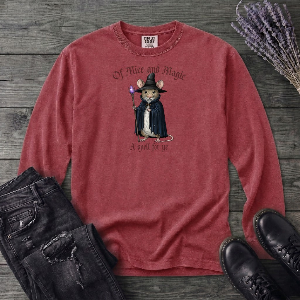 Mouse Witch Medieval Long Sleeve T-Shirt