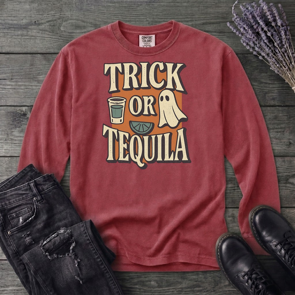 Trick-Or-Tequila Long Sleeve T-Shirt