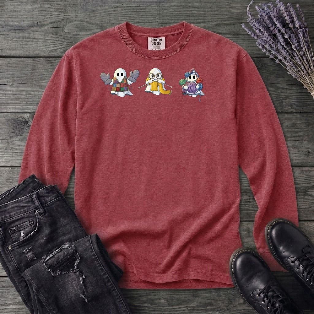 ghost_trio_knitting Long Sleeve T-Shirt