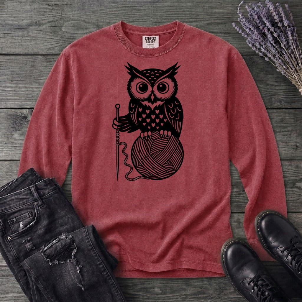 Owl And Yarn Long Sleeve T-Shirt
