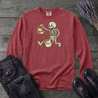 Coffee Skeleton Cartoon Long Sleeve T-Shirt
