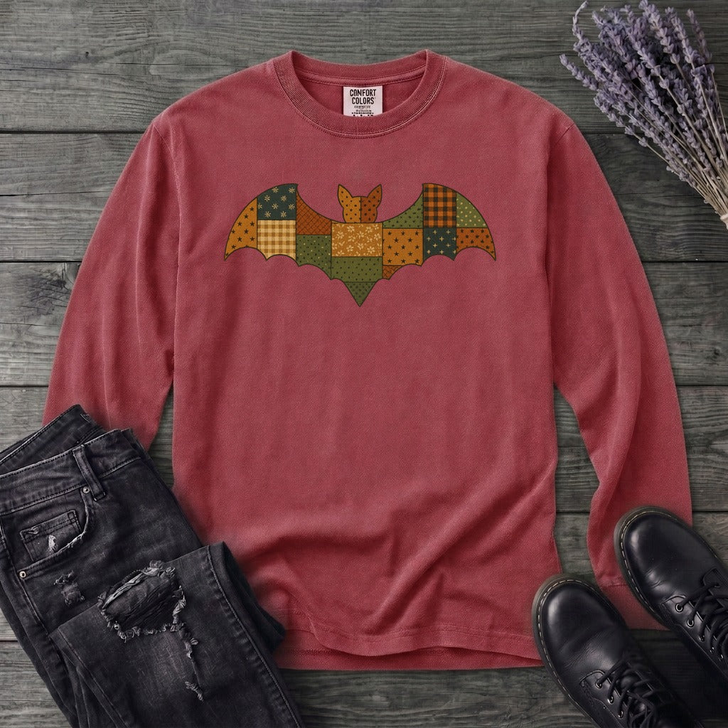 Patchwork Bat Long Sleeve T-Shirt