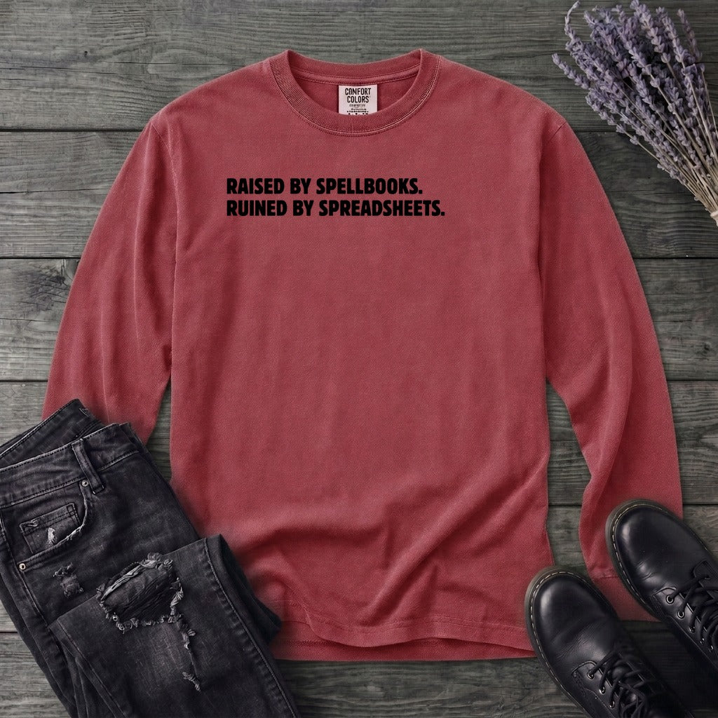 Spellbooks and Spreadsheets Long Sleeve T-Shirt