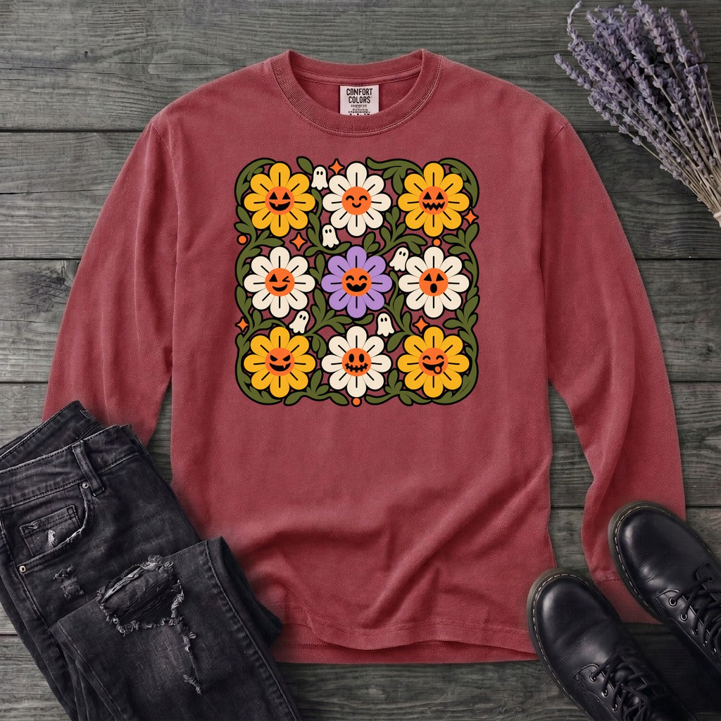 Spooky Floral Long Sleeve T-Shirt