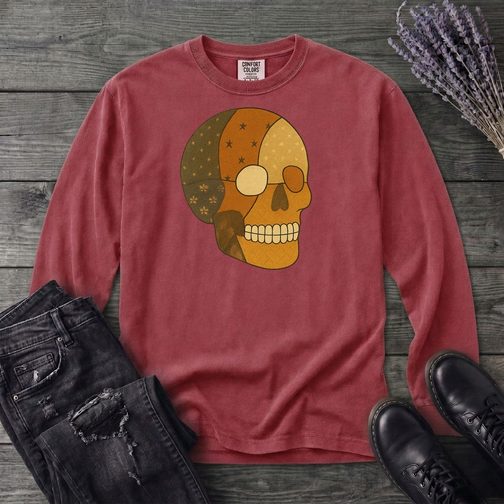 Patchwork Skull Long Sleeve T-Shirt