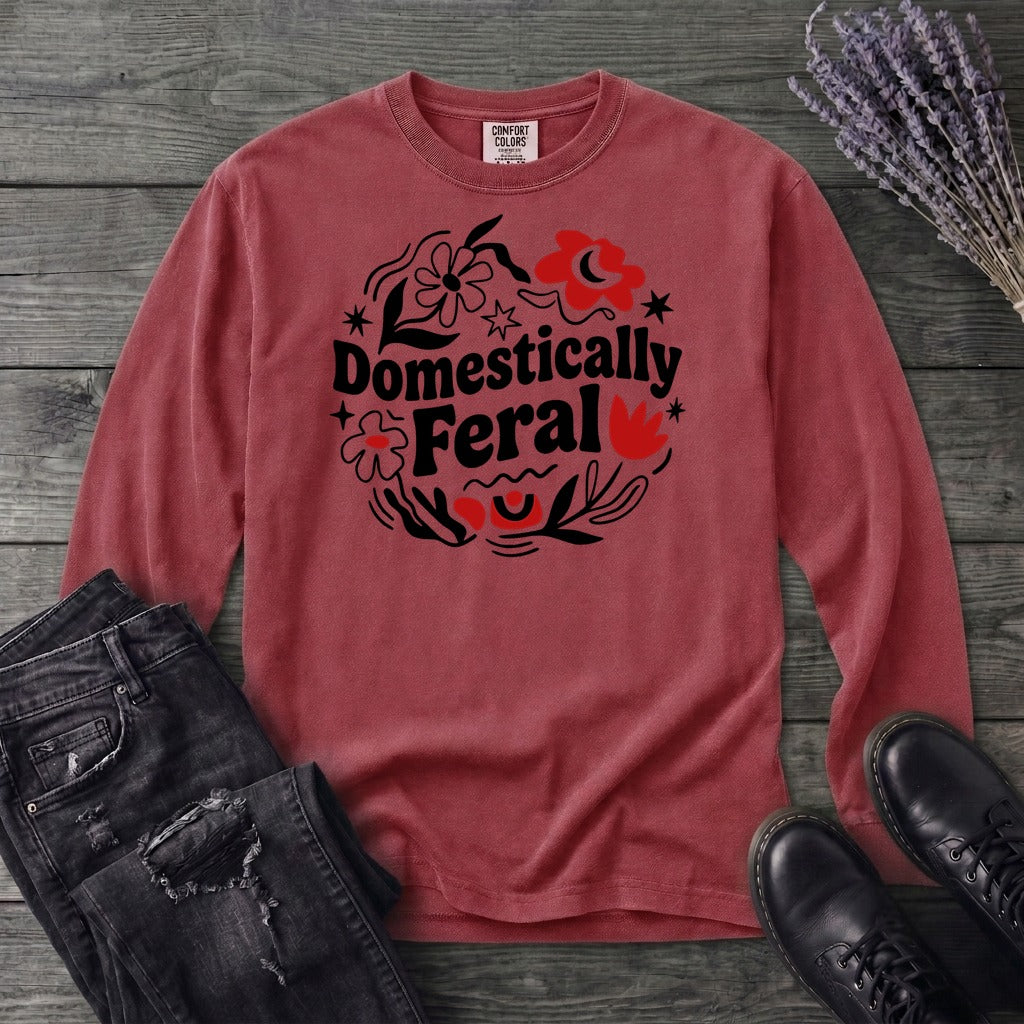 domestically feral Long Sleeve T-Shirt