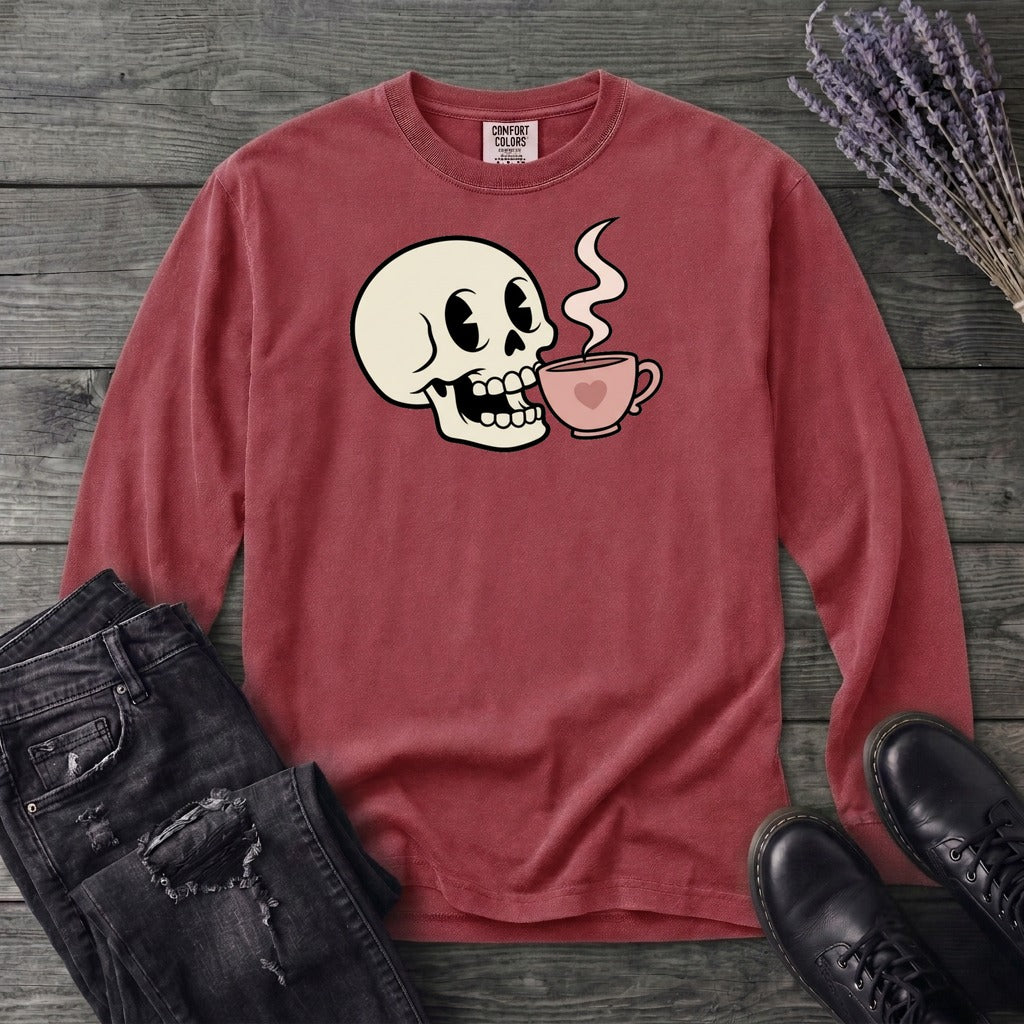 Skull Sip Long Sleeve T-Shirt