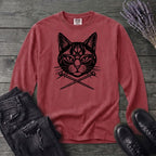 Cat Knitting Needles Long Sleeve T-Shirt