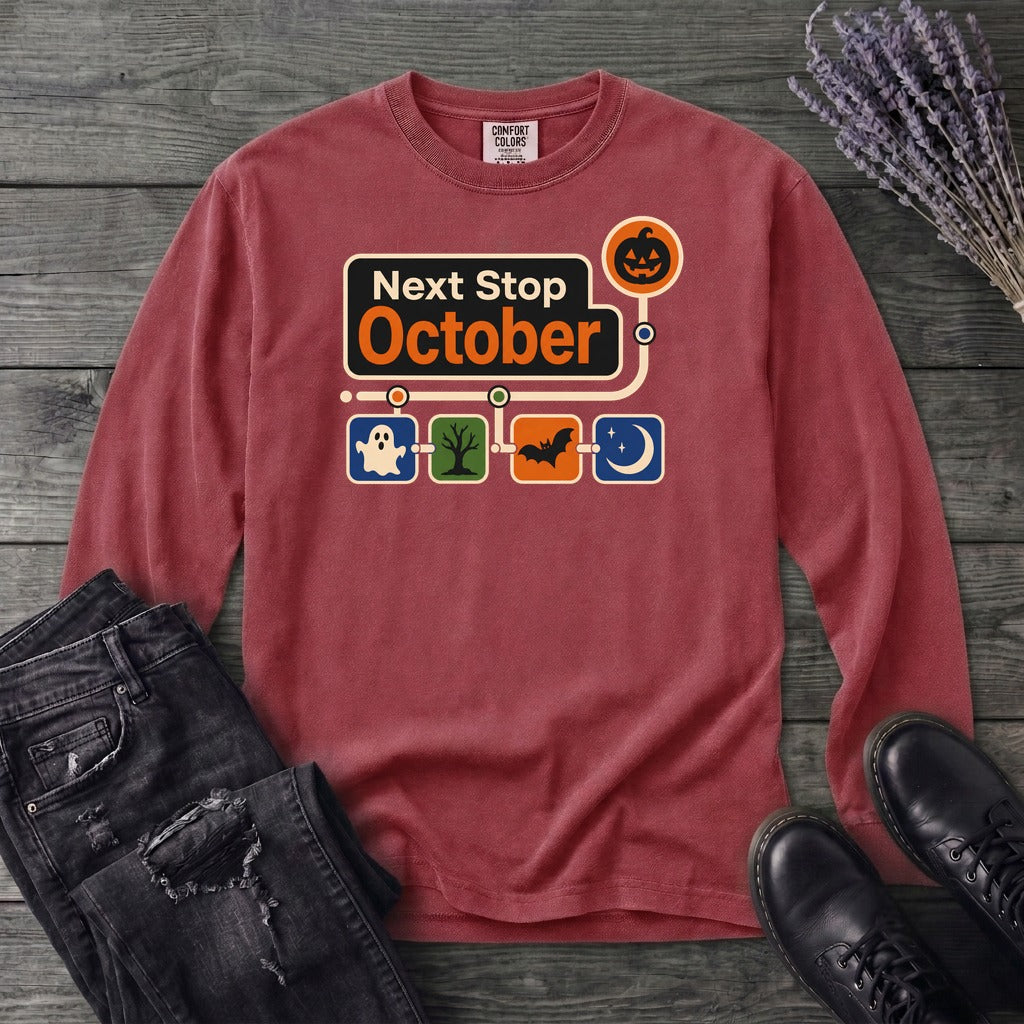 Next Stop October Long Sleeve T-Shirt