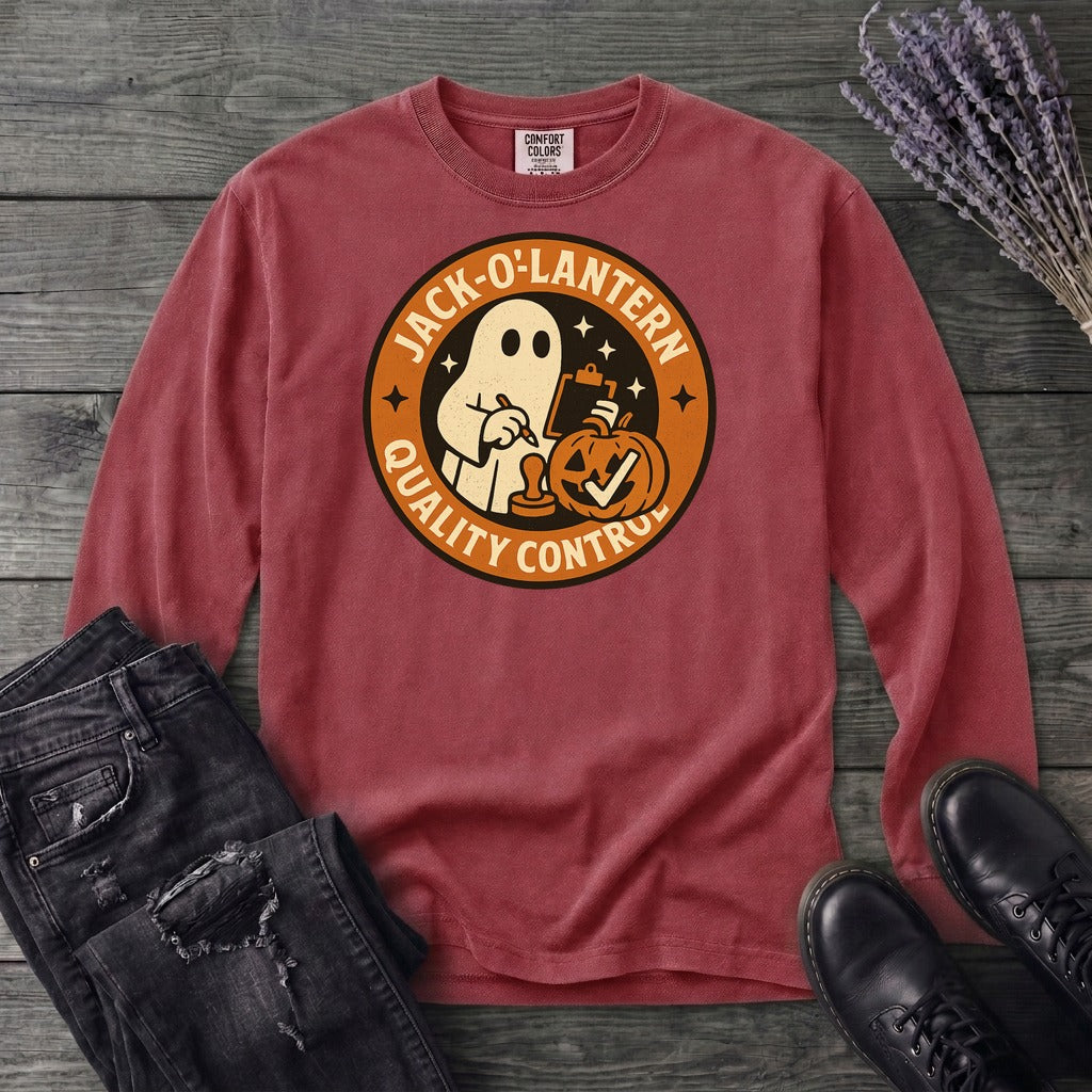 Jack O Lantern Quality Control Long Sleeve T-Shirt