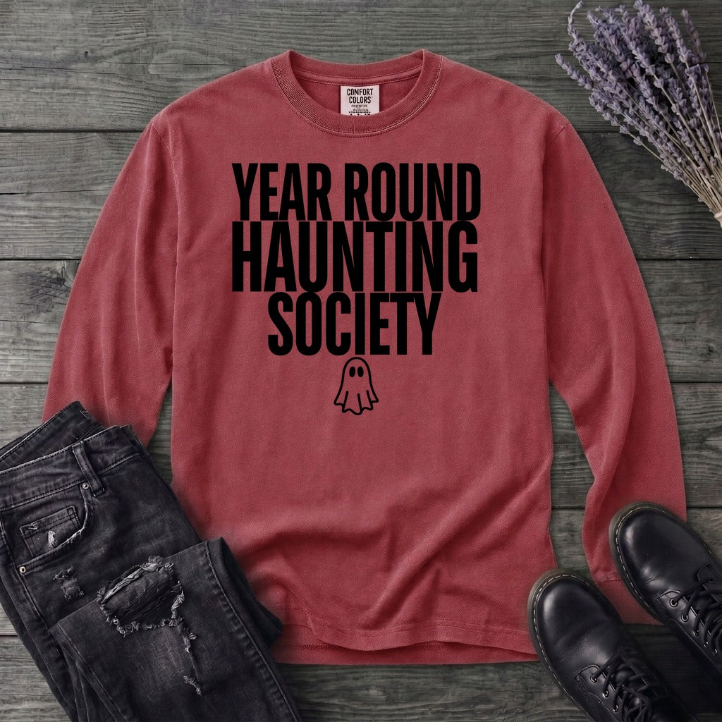 Year Round Haunting Society Long Sleeve T-Shirt