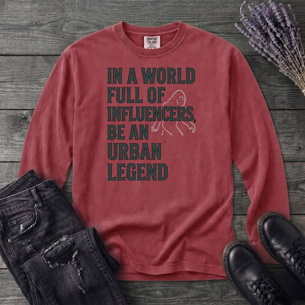 World Full Of Influencers Bigfoot Long Sleeve T-Shirt