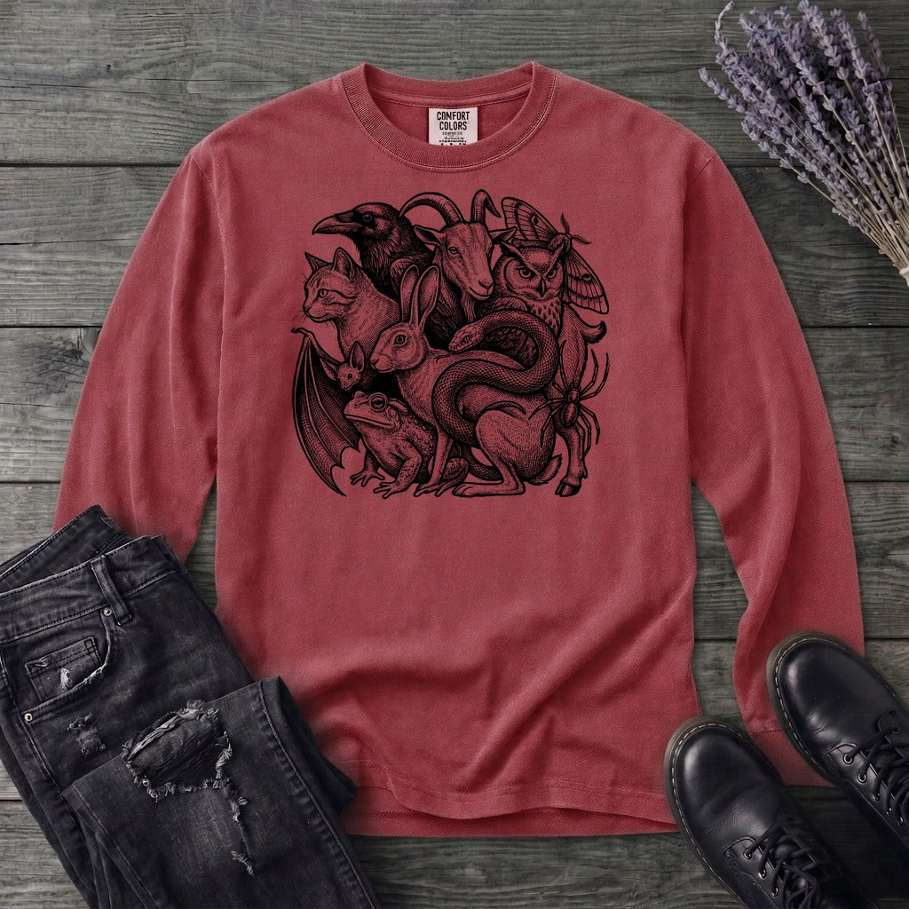familiar collage stack Long Sleeve T-Shirt