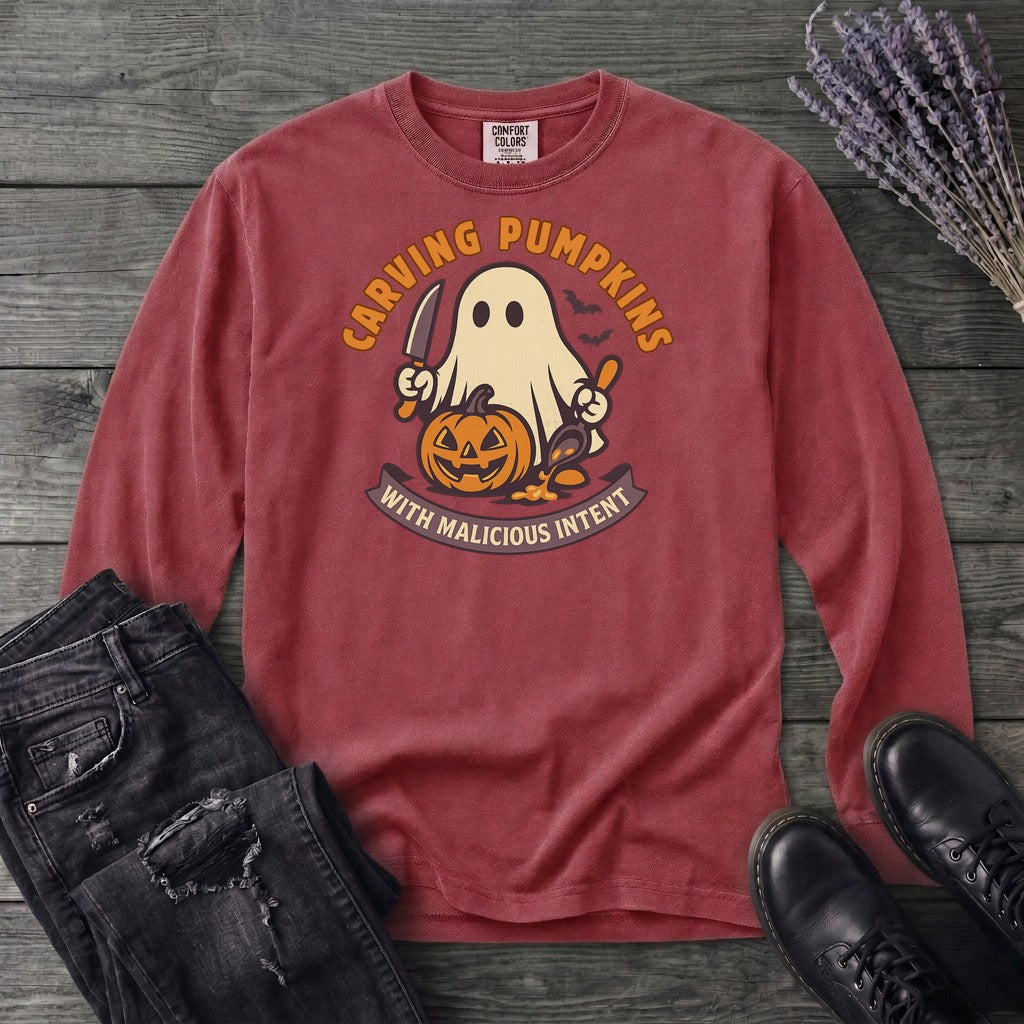 Carving Pumpkins Evolved Long Sleeve T-Shirt