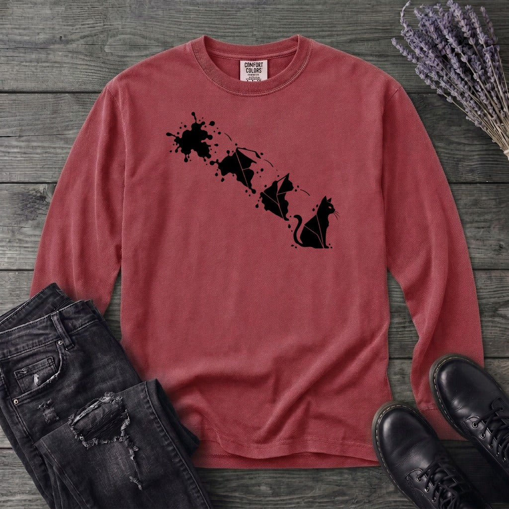 Inkblot Cat Long Sleeve T-Shirt