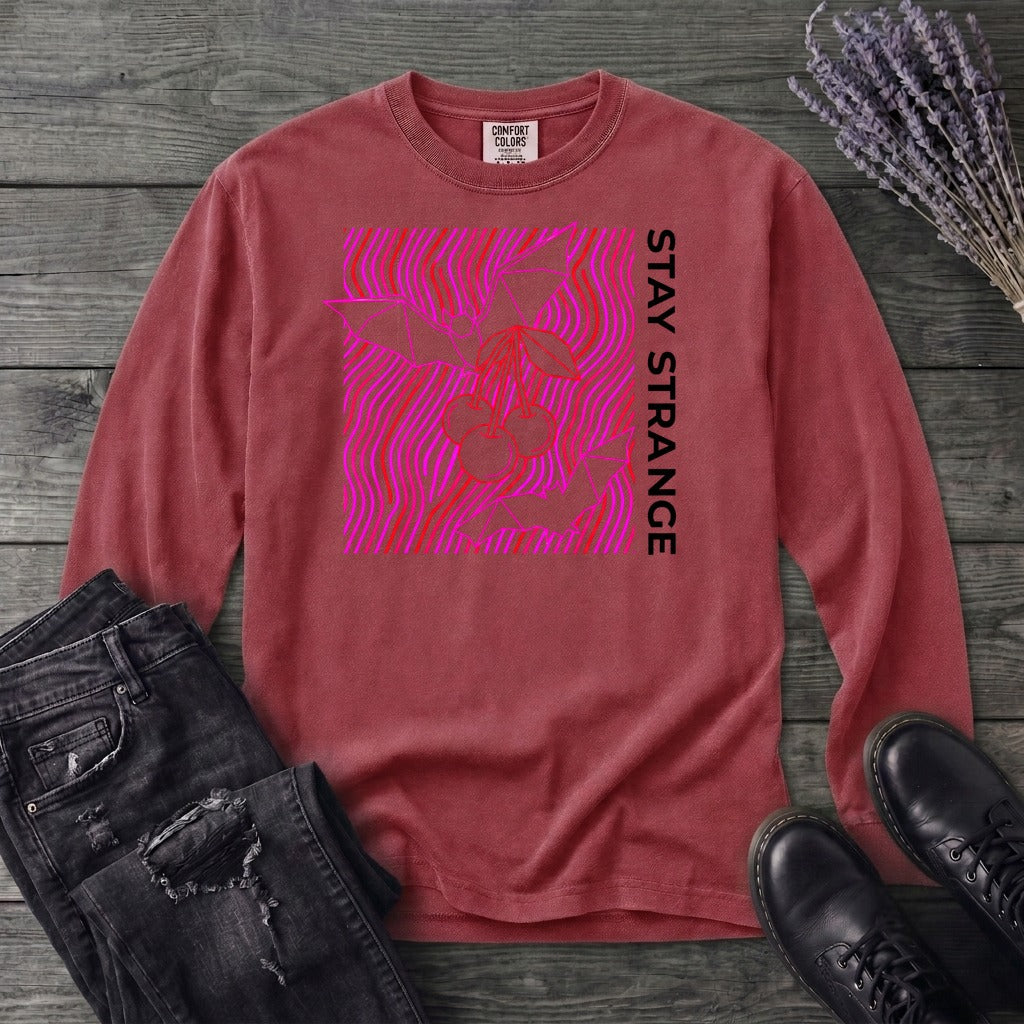 stay strange bats and cherries Long Sleeve T-Shirt