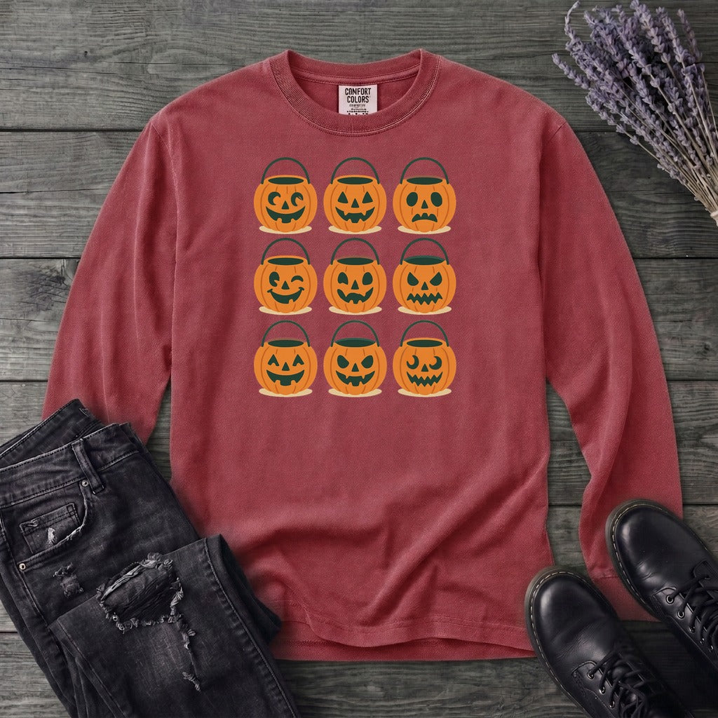 Bucket Grid Long Sleeve T-Shirt