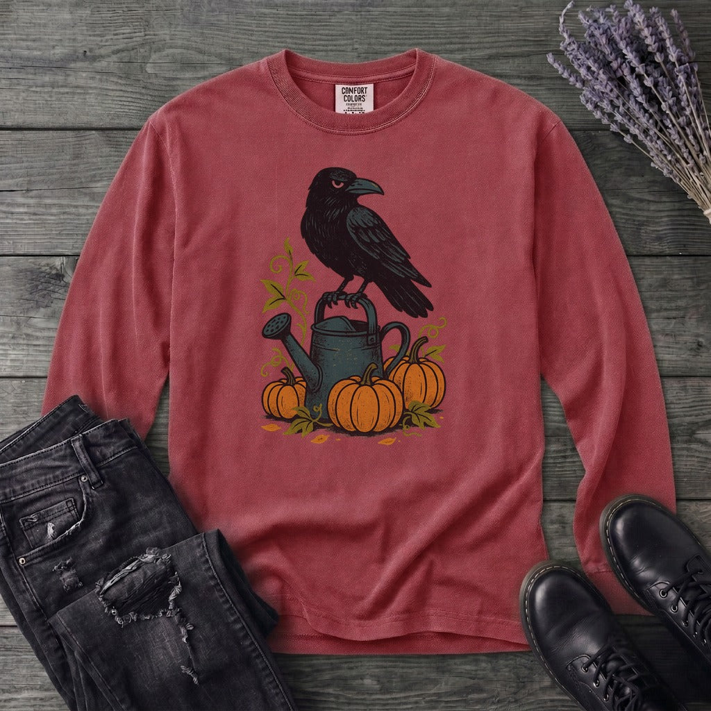 Raven Pumpkin Patch Long Sleeve T-Shirt