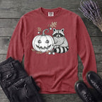 Raccoon And Pumpkin Long Sleeve T-Shirt