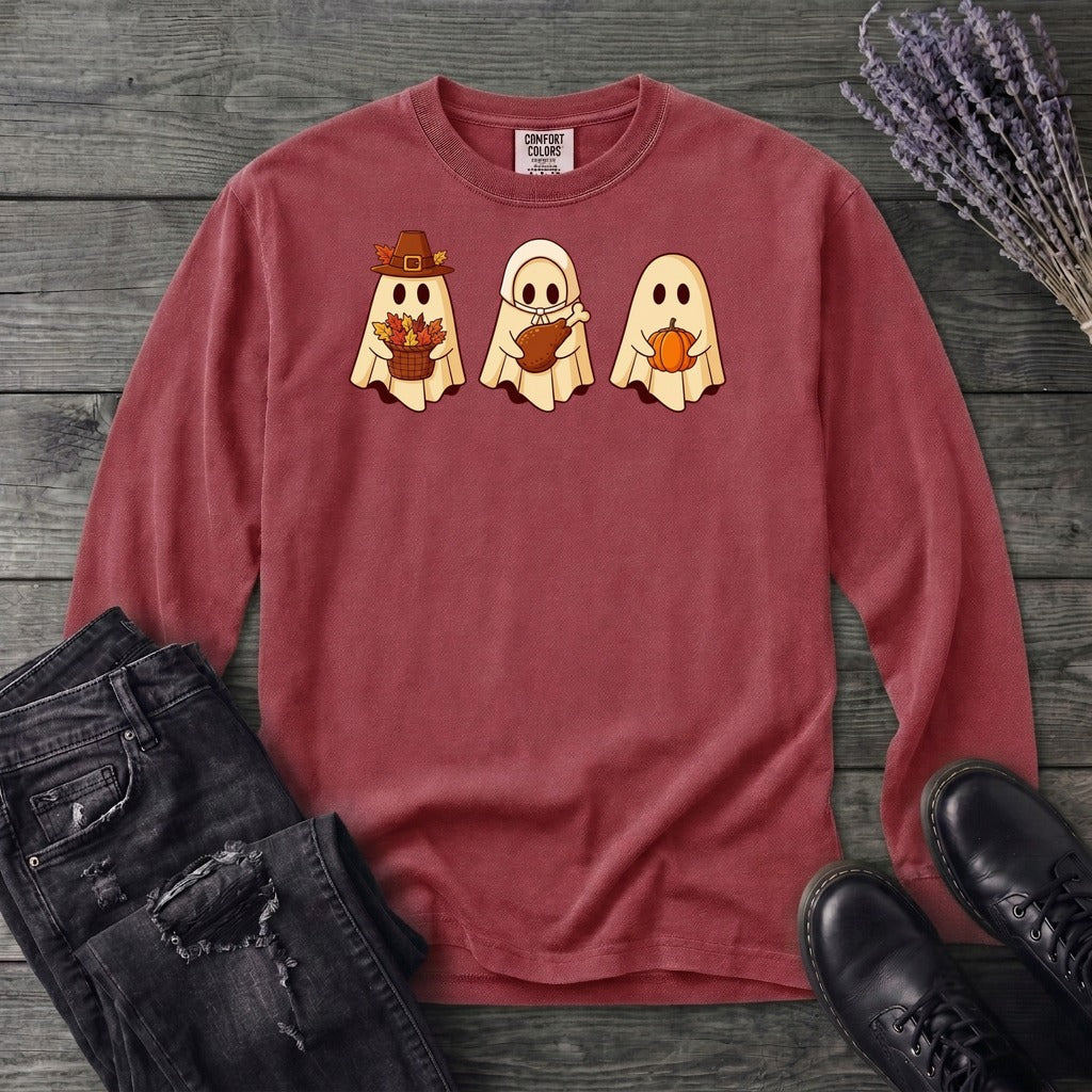 Thanksgiving Ghosts Long Sleeve T-Shirt