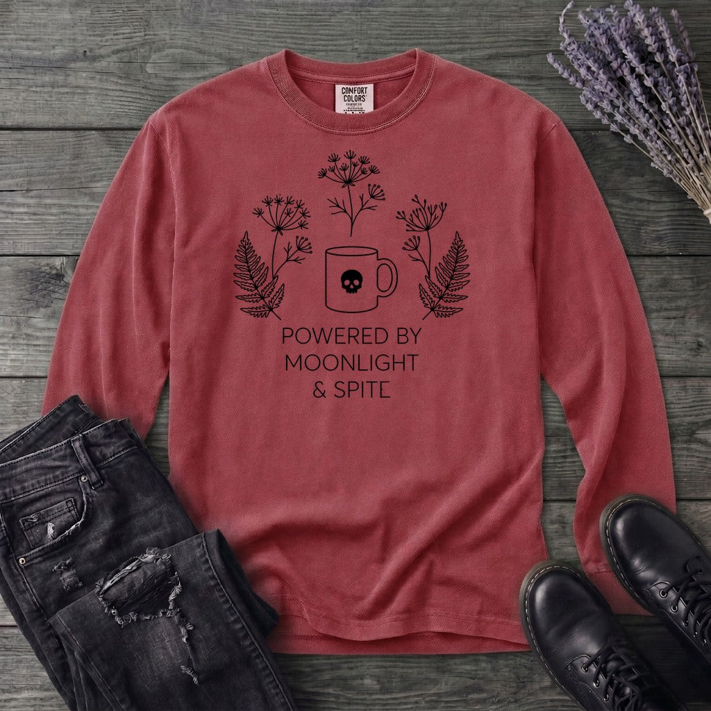 powered by moonlight & spite Long Sleeve T-Shirt